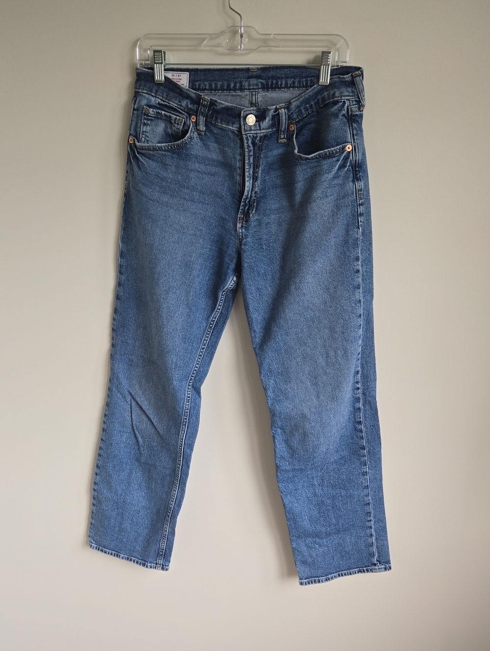 Gap 90s Loose Mid Rise Jeans Womens 28/6 Medium Wash Blue Straight Leg